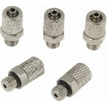 10 unidades de conector neumático recto de inserción a presión M5 de 6 mm, conector macho para manguera de conexión rápida.