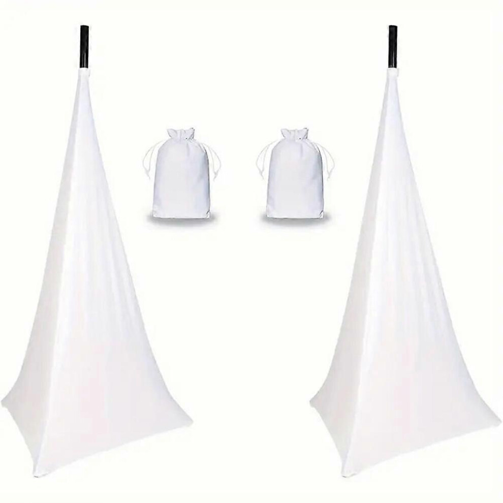 Tripod Stand Cover Compatible With Universal Dj Speaker Stretchable Height Adjustment Fabric Light/White 6944168402556