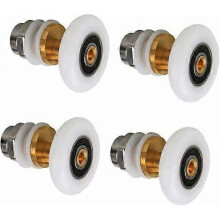 Set mit 4 Duschkabinenrollen, kompatibel mit 4-6 mm Glas, 25 mm Nylon-Gleitrollen mit Geräuschdämpfung
