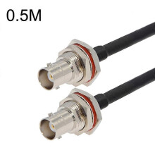 BNC-Buchse auf BNC-Buchse RG58 Koaxial-Adapterkabel, 0,5 m, wasserdicht, PVC-Isolierung