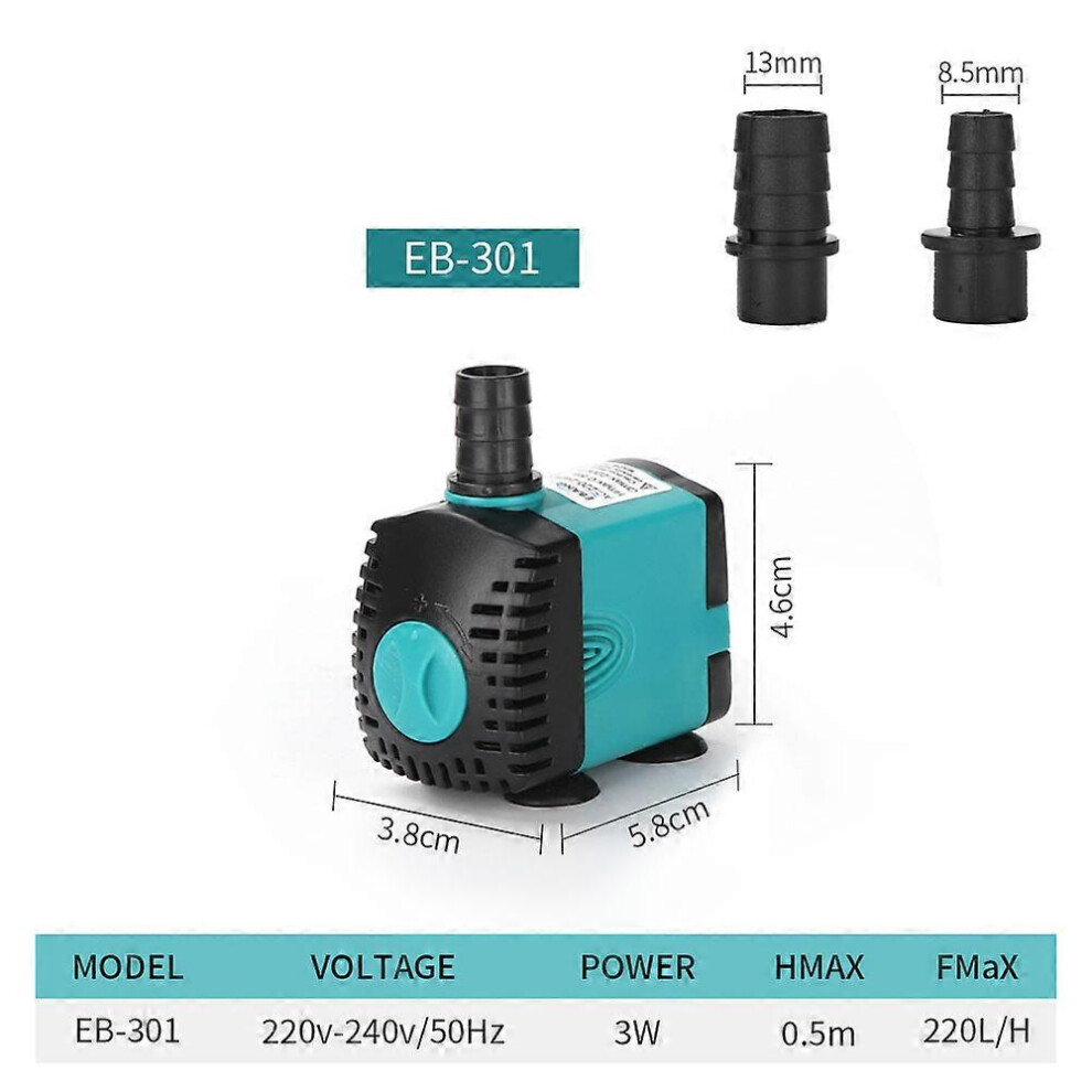 Submersible Pond Pump For Small Water Features Hydroponics Aquarium Circulation Silent Operation 6933168264004