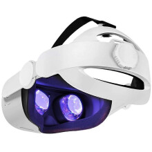 Compatibel met de Oculus Quest 2-hoofdband, verstelbaar ergonomisch ontwerp met 360 draaiknop, wit