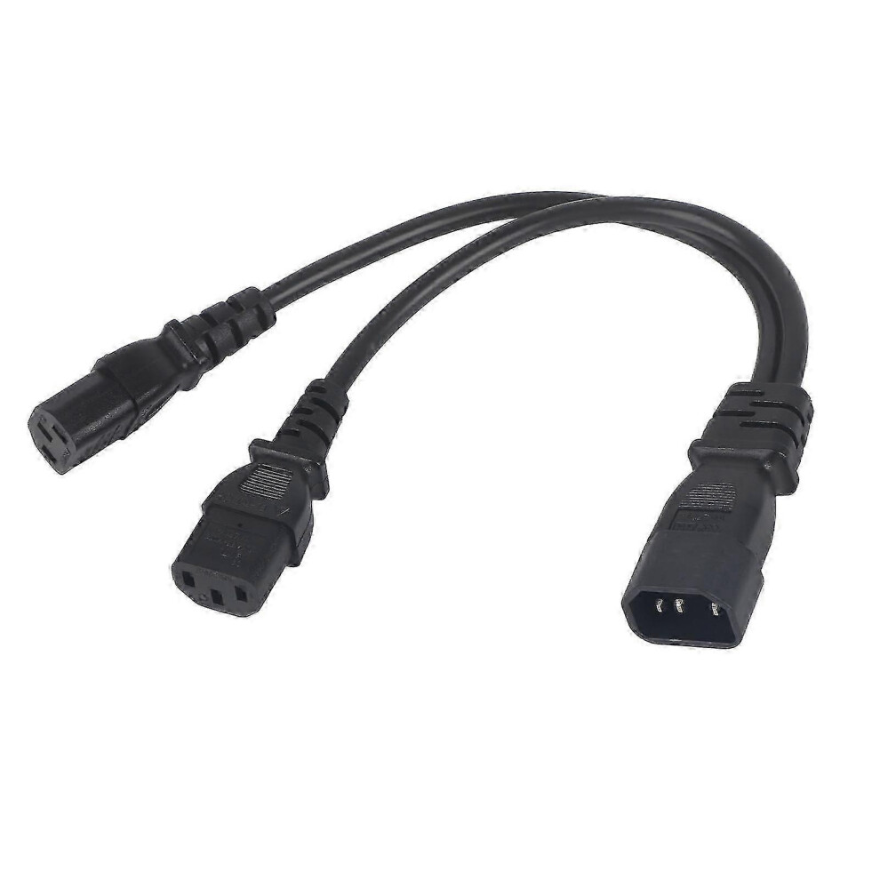 Iec320 C14 To 2 X C13 Y Power Cord Splitter 10A 250V 2500W For Monitors Printers 6933168258393