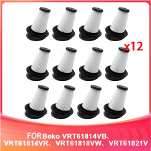 12 Stuks Filters Compatibel met Beko VRT61814VB, VRT61814VR, VRT61818VW, VRT61821V / VCH9929, VCH9929L/VCH9930