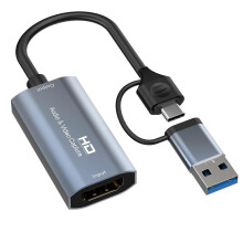 HDMI to USB-C Video Capture Card 4K Input 1080P Output for Windows Android Mac