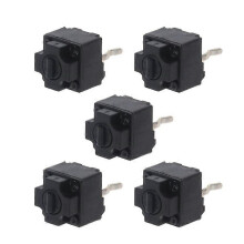 EVQP0E07K Mikroschalter, 5 Stück, kompatibel mit Razer Deathadder NAGA Maustasten, Schwarz, 6x6x7,45 mm