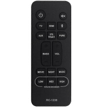 RC-1236 Remote Control compatible with Denon Home Theater Sound Bar System DHT-S216 DHTS216 DHT-S216H DHTS216H