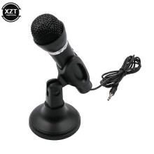 Handheld Condenser Microphone with Desktop Stand, 3.5mm Plug for PC Recording