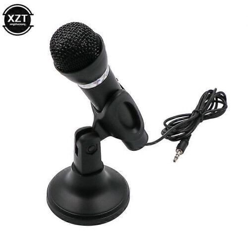 Handheld Condenser Microphone with Desktop Stand, 3.5mm Plug for PC Recording