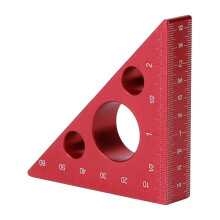 Linijka trójkątna ze stopu aluminium, 6 cm, 2 cale, narzędzie pomiarowe do obróbki drewna