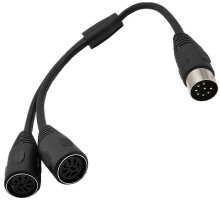 8-poliges DIN-Y-Splitter-Adapterkabel, kompatibel mit Bang & Olufsen Systemen, Stecker auf zwei Buchsen, 30 cm