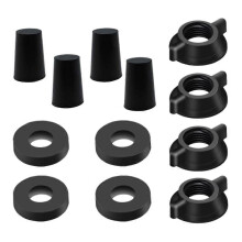 Kit di ricambio compatibile con gli elementi del sistema di filtraggio dell'acqua Berkey, 4 dadi a farfalla, rondelle e tappi in silicone.