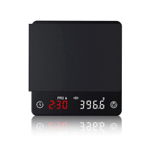 Mini-Küchenwaage mit Timer, LED-Display, Touch-Bedienung, USB-C-Ladeanschluss, wasserdicht, schwarz
