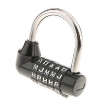 5 Letters Combination Lock Padlock, Resettable Weather Resistant 33mm Shackle for Bags Lockers Cabinets