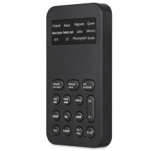 Stimmverzerrer mit 12 Klangmodi für Mobiltelefon und Laptop, Schwarz