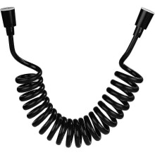 Tubo flessibile per alimentazione idrica, 3 m, nero - Tubo per spruzzatore bidet/WC, design a spirale, 1/2 pollice