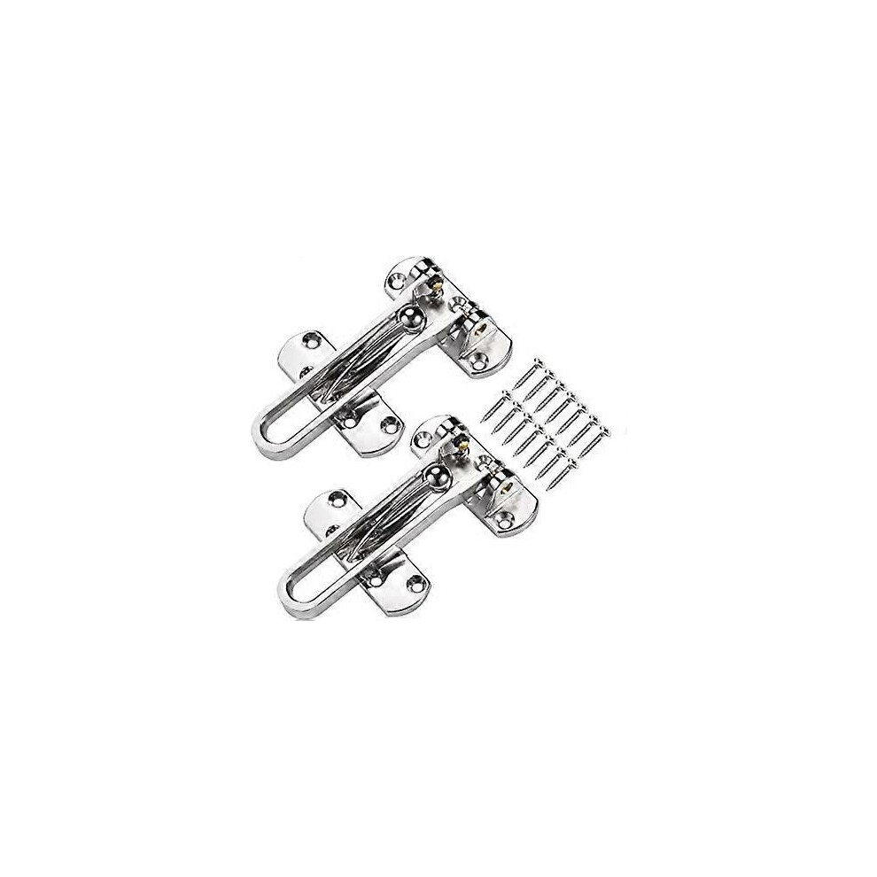Stainless Steel Swing Bar Door Restrictor 2 Pack, Child Safety Door Chain Lock, Zinc Alloy Security Bar For Front Door Patio Door 6944168417697