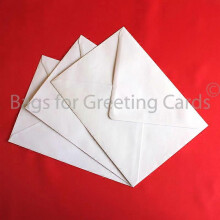 Greeting Card Envelopes - Diamond Flap - White Paper - 140gsm & 100gsm - British Made