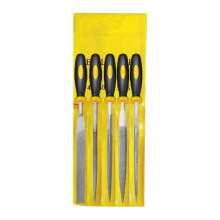 Needle File Set 5PCS, Cushion Grip, Alloy Steel, with Storage Pouch