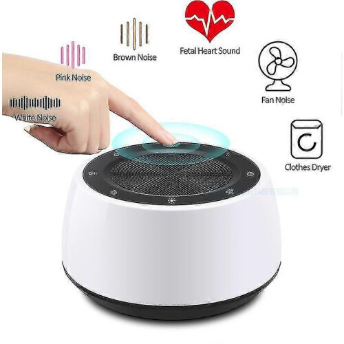 White Noise Machine with 16 Natural Sounds, Memory Function, Adjustable Timer, Portable for Sleep and Travel