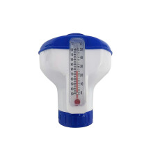 Schwimmender 2-in-1-Chlor-Dosierer und Thermometer für Schwimmbecken bis 30 m