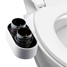 Bidet-Aufsatz für die Toilette mit Warmwasser, einstellbarem Wasserdruck und selbstreinigender Düse, schlankes Beckendesign