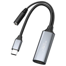 HDMI to USB-C Video Capture Card 4K 30Hz Compatible with OBS VLC for Windows Mac Android Streaming
