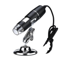 USB-Digitalmikroskop 1000x/1600x 2MP Elektronenmikroskop-Zoomkamera-Objektträger-Set mit 8 dimmbaren LEDs