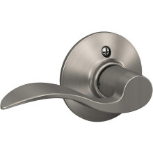 Left Handed Accent Door Lever, Non-Turning Dummy Handle, Satin Nickel Finish, Surface Mount