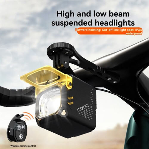 Bike Headlight Rechargeable Bicycle Flashlight Handlebar Road Highlight Front Lamp Bicycle Accessories 1