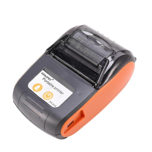 PT-210 Bluetooth Thermal Printer Compatible with Windows Android iOS, Portable Wireless Receipt Machine, EU Plug