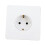 Wall Socket Stainless Steel Panel PC Base White 16A Modern Wall Plug for Home Hotel 1