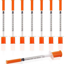 Siringhe 31G 0,5 ml, ago 5/16 pollice, confezione da 20 pezzi sigillati singolarmente con scala graduata
