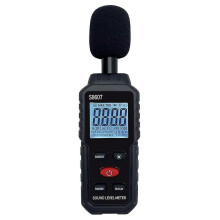 Digital Sound Level Meter 30-130dB with LCD Backlit Display and Windshield