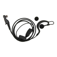 Compatible avec les talkies-walkies Hytera AP580 et BP565, oreillette Ă contour d'oreille avec bouton PTT (Push-to-Talk).