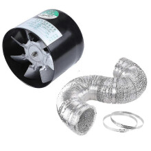 4 Inch Inline Duct Fan Ventilation 140 CFM 2800RPM 220V Metal Pipe Exhaust