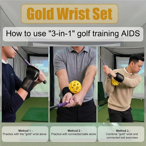 MELELINKS Right Hand,ProSWING  Swing Training Aid & Wrist Cradle & Compression Sphere Yellow 1