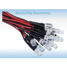 Oświetlenie LED z okablowaniem 3 mm, 5 mm, 10 mm, mieszane kolory, stałe, okrągłe, 12 V