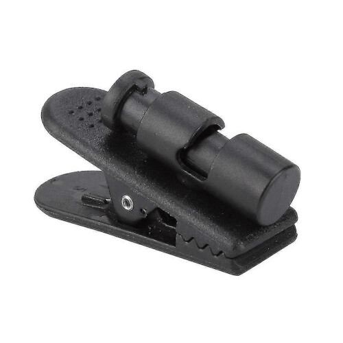 Clip per walkie talkie, nera, multiuso, compatibile con cuffie e microfono.
