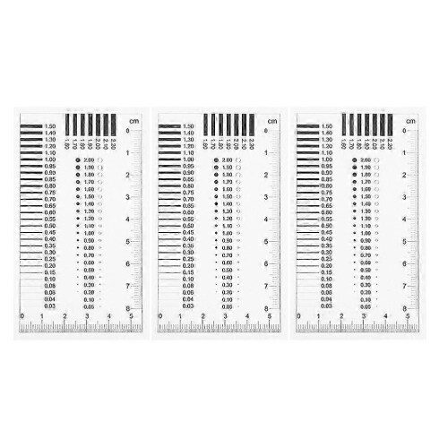 Precision Crack Width Gauge for Concrete, 3-Pack Durable Plastic Measuring Tool