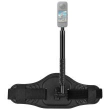 Sangle de fixation pour ceinture avec perche à selfie et monopode compatibles avec les caméras d'action GoPro, Insta360 et DJI.