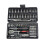 Ratchet Wrench Set 53-Piece with Ergonomic Rubber Handle and Socket Sizes 1