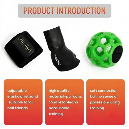 MELELINKS Right Hand,ProSWING  Swing Training Aid & Wrist Cradle & Compression Sphere Green 2