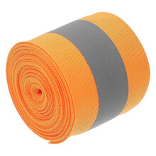 Fluoreszierendes Reflexionsband aus Stoff für Verkehrssicherheitskleidung, orangefarbene Polyesterrolle 300 x 5 cm