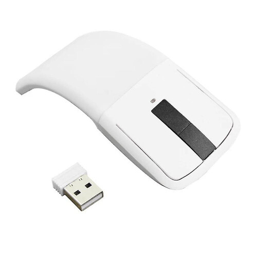 Wireless Foldable Arc Touch Mouse, Portable Bluetooth Mouse with 4-Way Touch Scroll and Auto Sleep