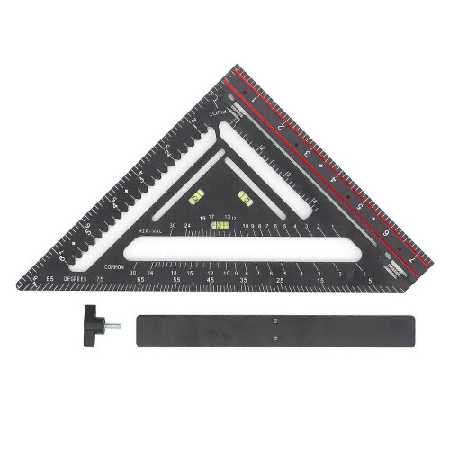 Plastic Folding Triangle Ruler with Positioning Rod for Accurate Woodworking Architectural Design