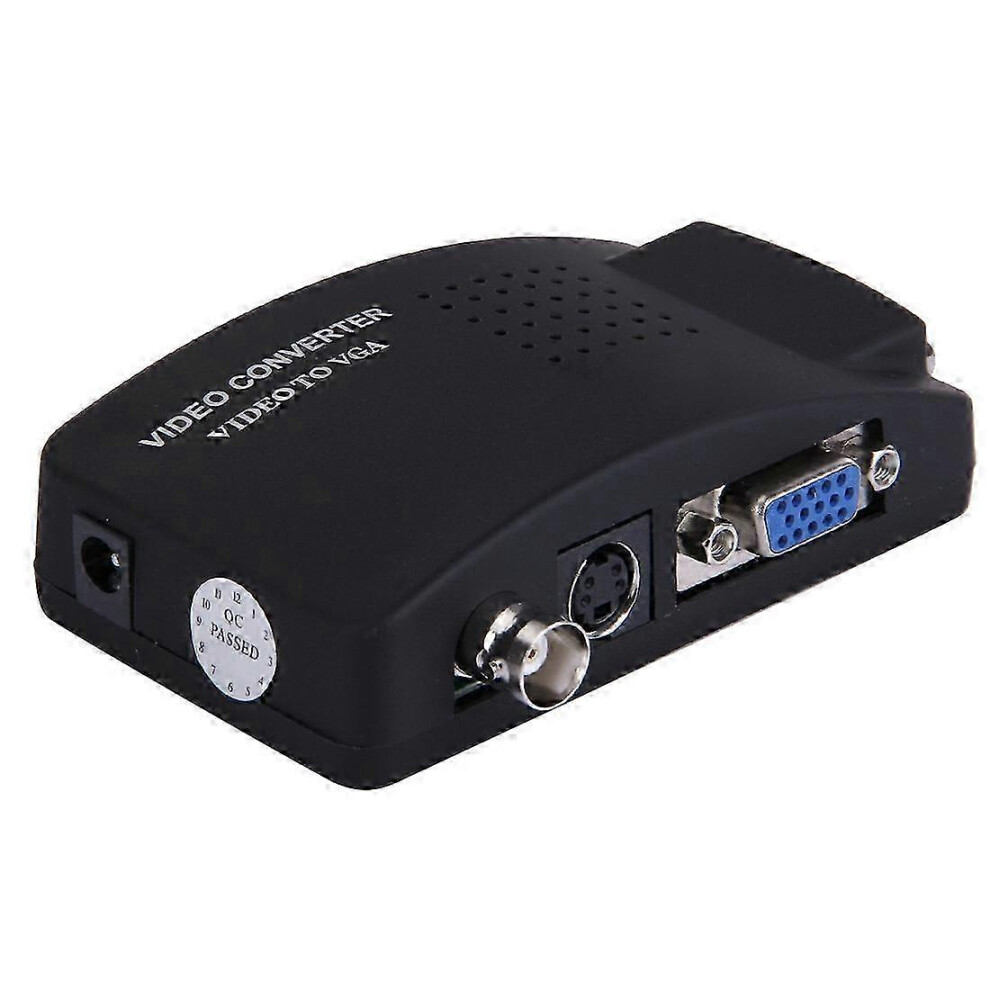 Bnc S-Video To Vga Video Converter Adapter For Pc Monitor, 1920X1200 Resolution, Pal Ntsc Secam 6901168382141
