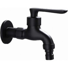 Outdoor Garden Faucet with 1/2" Inlet, Single Control, Black Brass Construction