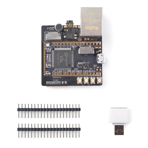 Zero Dock Motherboard Expansion Board V3s with Linux Core Programming DT Compatibility, Black PCB