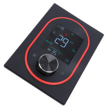 Termostato intelligente a colori, compatibile con Tuya, controllo tramite manopola touchscreen programmabile tramite app, AC 95-240V, nero